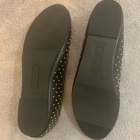 NWT Black flats with gold studs size 8 - Picture 4 of 4